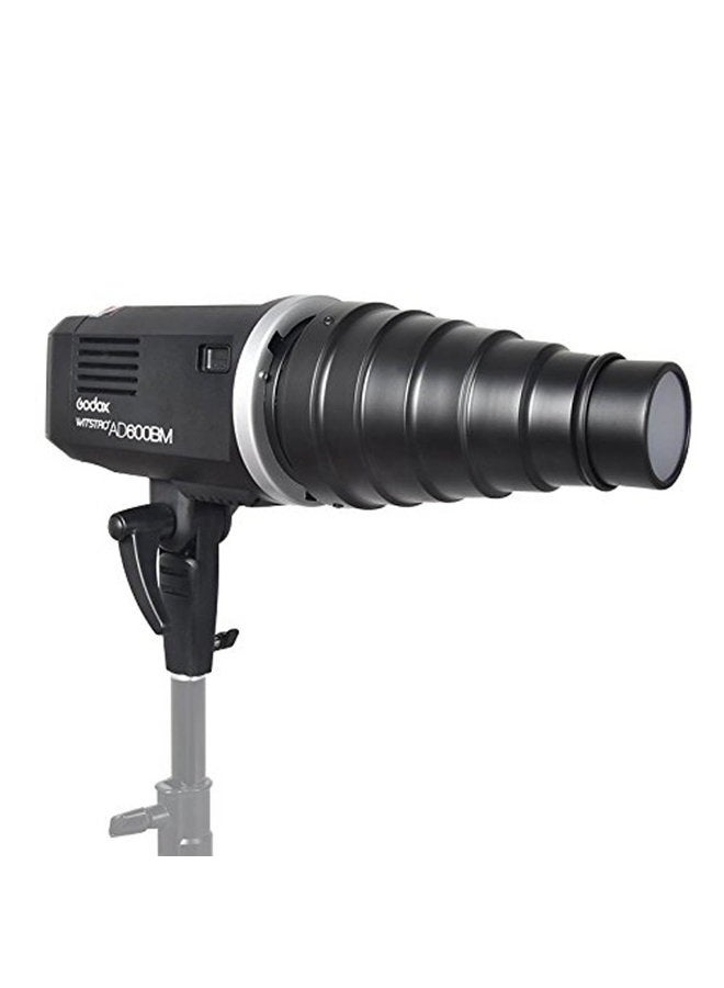 Godox SN-01 Bowens Mount Snoot Honeycomb Grid Light Beam Tube for Witstro AD600BM AD600B Universal Studio Strobe Flash (9"x3.7"x2.3") - Image 2