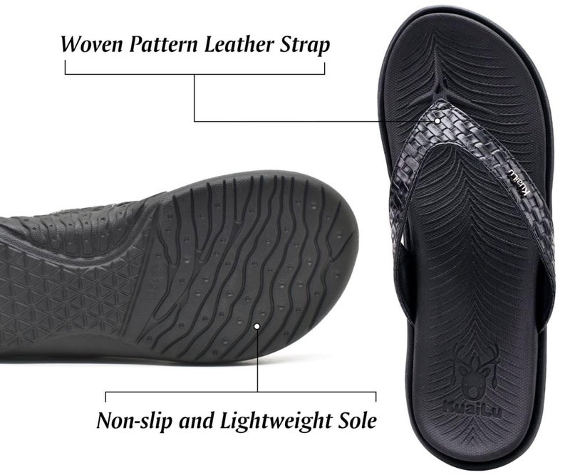 KuaiLu Womens Flip Flops Ladies Yoga Mat Comfortable Walking Thong Sandals With Plantar Fasciitis Arch Support Slip On Indoor Outdoor For Summer - Image 5