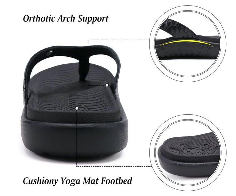 KuaiLu Womens Flip Flops Ladies Yoga Mat Comfortable Walking Thong Sandals With Plantar Fasciitis Arch Support Slip On Indoor Outdoor For Summer - Image 4