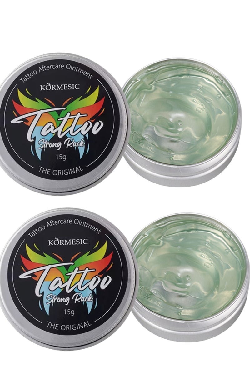 Kormesic 2Pcs Tattoo Gel 2x15G Moisturizing Healing Aftercare Tattoo Ointment Preserve Color Heal Damage Reduce Tattoo Dryness Aftercare Gel - Image 1