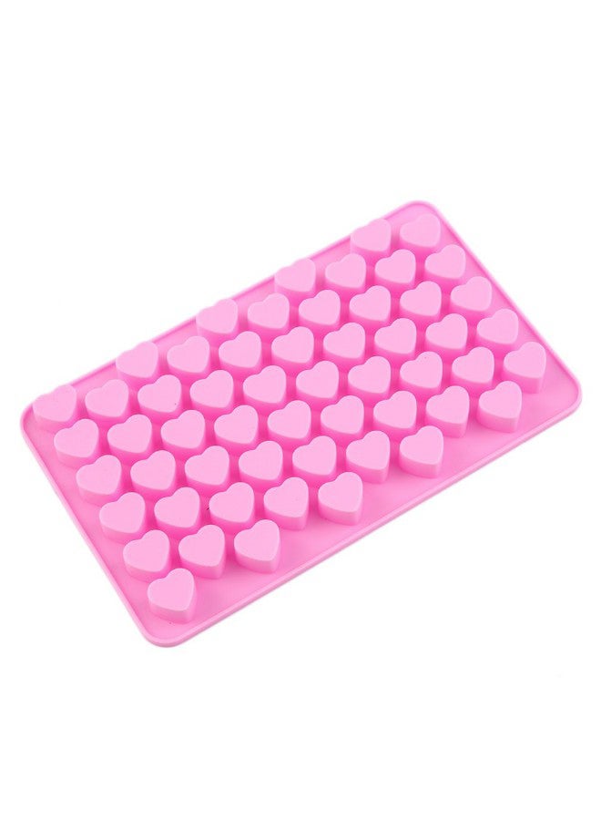 55-Mini Heart Shape Ice Cube Fondant Chocolate Tray Mould Pink - Image 4
