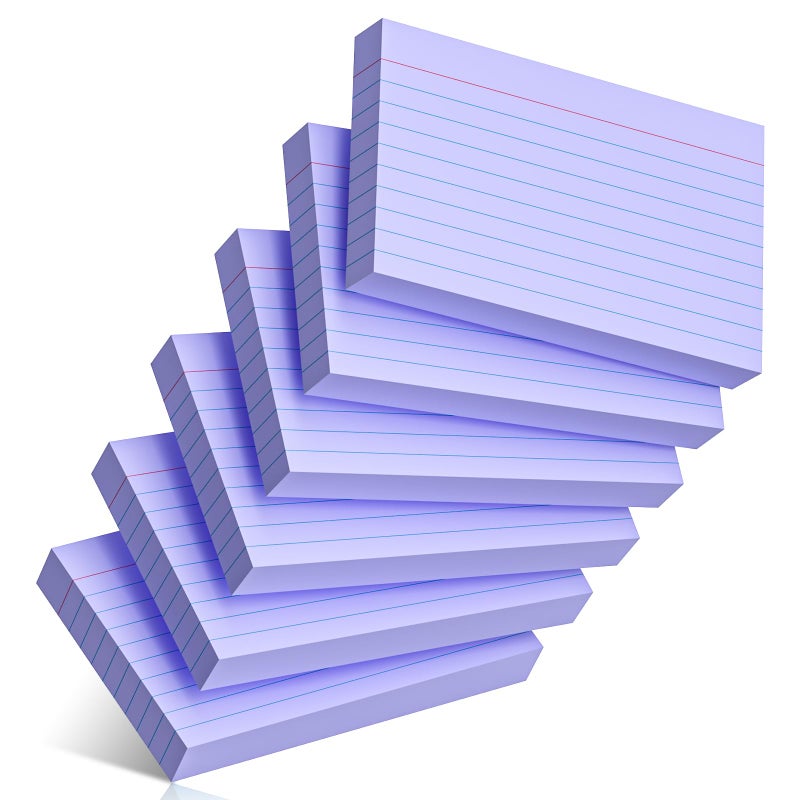 Nichela 300 Count Index Cards 3 x 5 Inch Ruled Purple Index Cards, Flash Cards College Ruled for School, College, Office and Home Organization, Durable Study To Do List Note Cards with Ruled Lines - Image 1