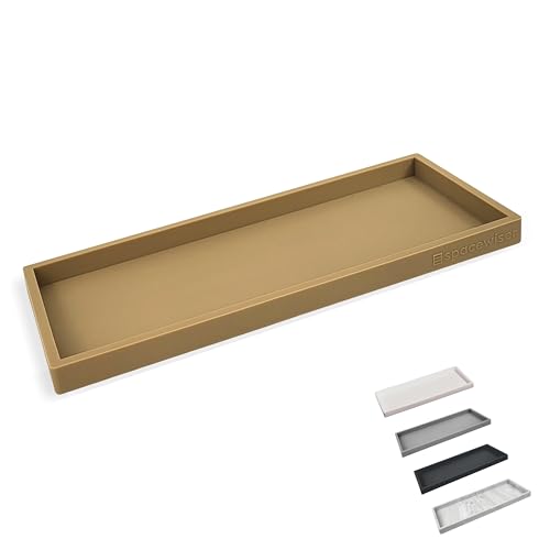 Spacewiser Countertop and Vanity Tray  117 Silicone Bathroom Tray Flexible Dish Soap Holder for Kitchen Bathroom Counter Organizer Shower Toilet Tank Trays Dcor Accessories Sink Makeup Mat Oil