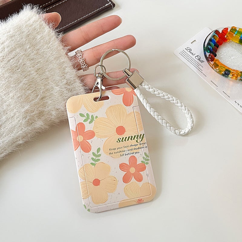 Simple Small Flower Pattern Bus Card Meal Card Work Card Access Card Student Kindergarten Pick-Up Card Set - Image 2
