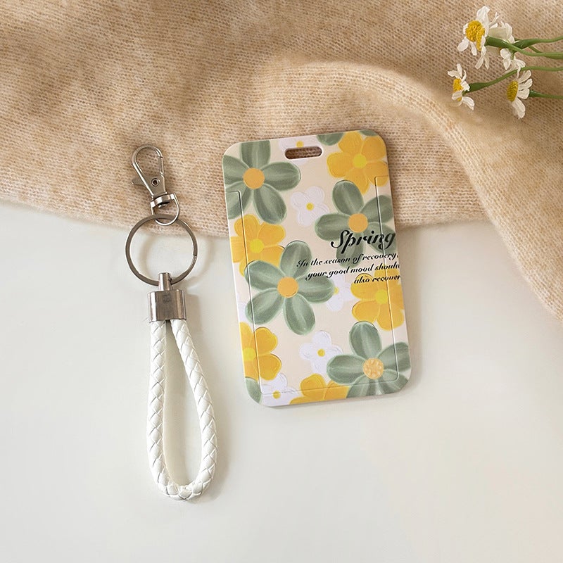 Simple Small Flower Pattern Bus Card Meal Card Work Card Access Card Student Kindergarten Pick-Up Card Set - Image 3