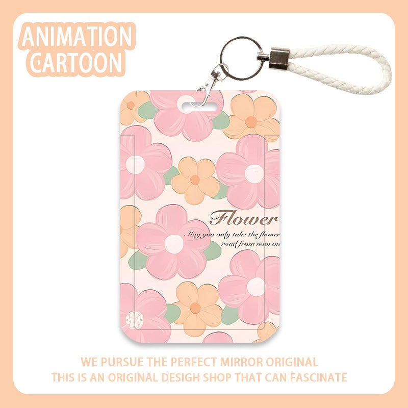 Simple Small Flower Pattern Bus Card Meal Card Work Card Access Card Student Kindergarten Pick-Up Card Set - Image 5