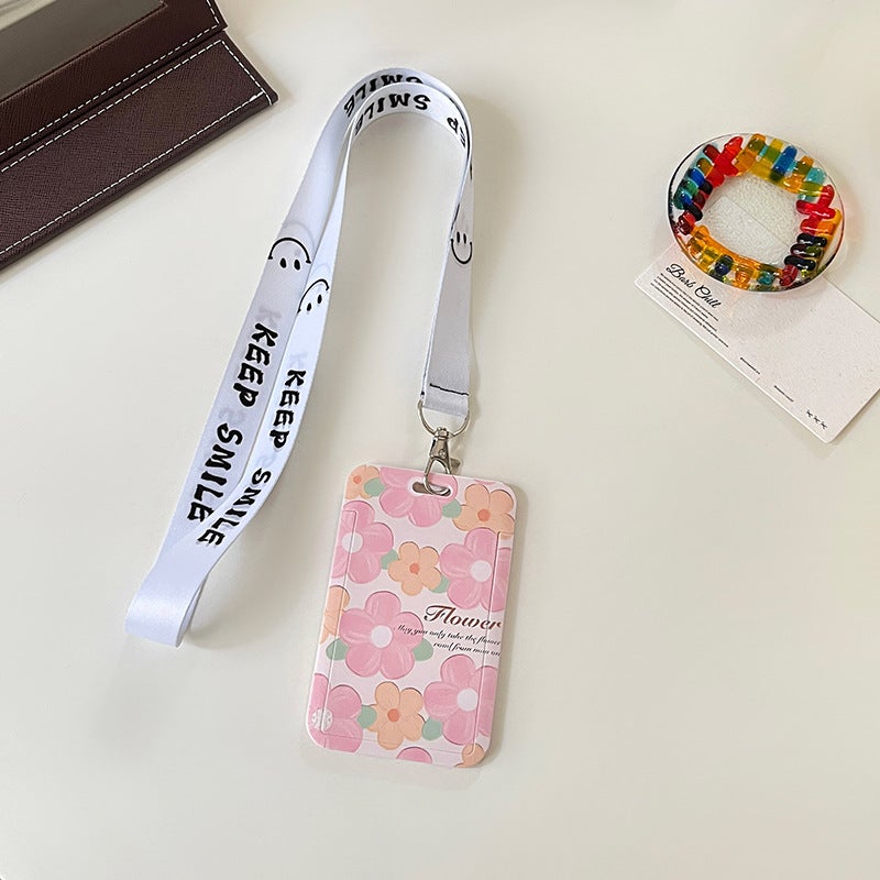 Simple Small Flower Pattern Bus Card Meal Card Work Card Access Card Student Kindergarten Pick-Up Card Set - Image 4