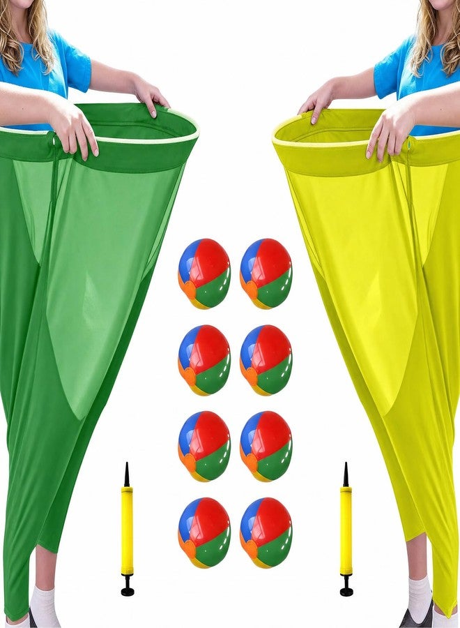 KBBYT Granny Pants Yard Game, Oversized Giant Stretchy Pants Outdoor Game with Inflatable Ball & Bicycle Pump, for Birthdays, BBQs, Beach and Backyard Games (A) - Image 1