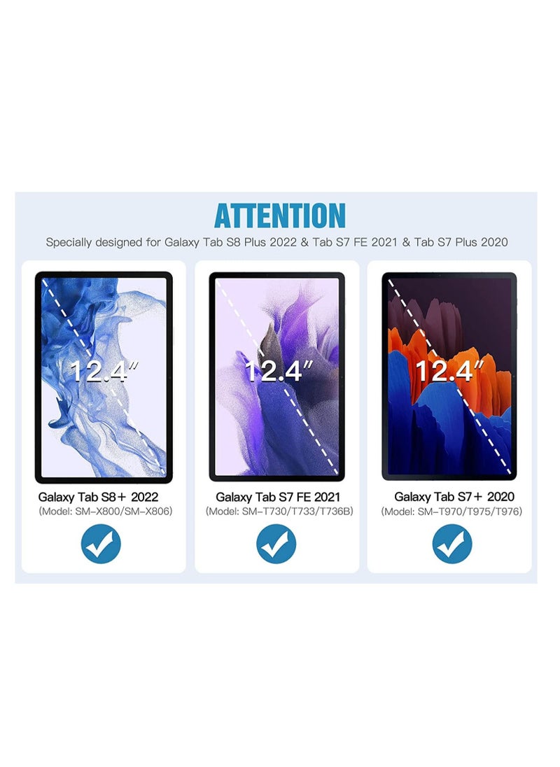 2 Pack Paperfeel Screen Protector for Samsung Galaxy Tab S10 Plus/Tab S9 Plus 2023/Tab S8 Plus 2022/Tab S7 FE 12.4" 2021/ Galaxy Tab S7 Plus 12.4" 2020,Anti Glare Write and Draw Like on Paper(PET Film)