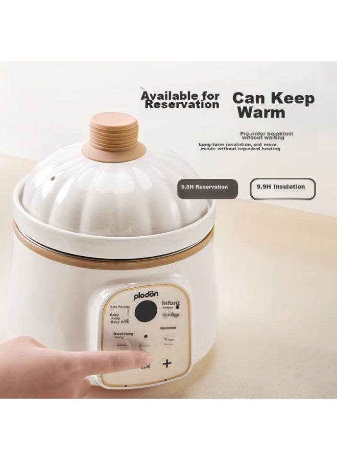 Plodon Electric Stew Pot, Age-specific Baby Food Cooker, Infant-specific Stew Pot, Ceramic Baby Soup Pot, Baby Food Processor - Image 5