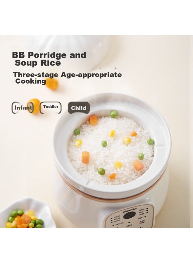 Plodon Electric Stew Pot, Age-specific Baby Food Cooker, Infant-specific Stew Pot, Ceramic Baby Soup Pot, Baby Food Processor - Image 1