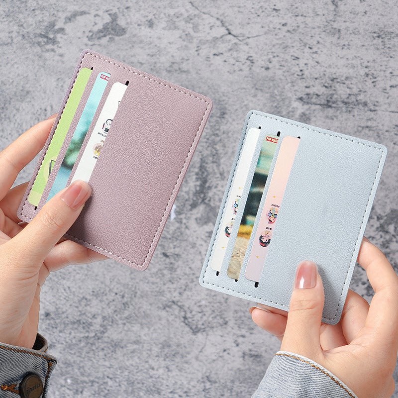 Multifunctional Solid Color PU Leather Wallet, RFID Blocking Design Portable Daily Storage Purse for Cards Cash Coin Business Use - Image 2