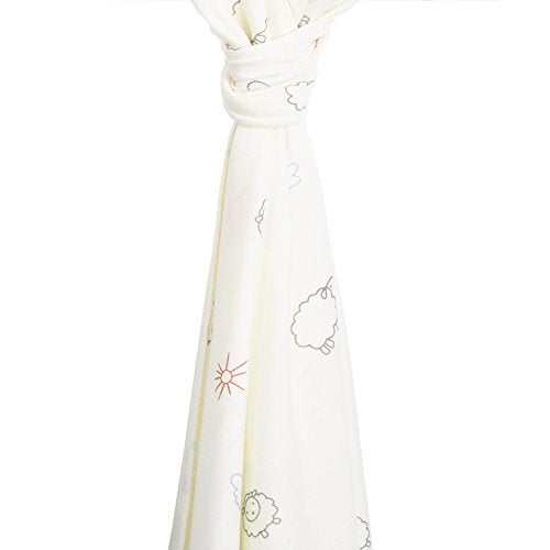 Woolino Baby Swaddle Blanket, 100% Merino Wool Receiving Blanket for Boys & Girls, Swaddles for Newborns 0-3 Months, Sheep - Image 1