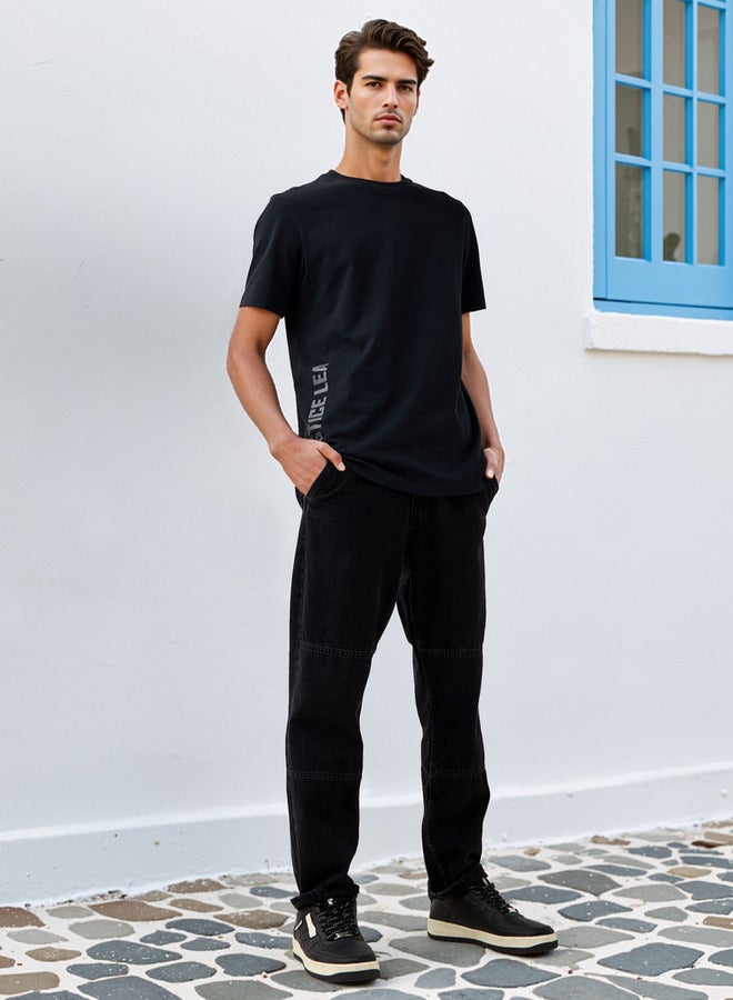 سبلاش فيڤ تيشيرت بطباعة فرقة العدالة بياقة دائرية - Image 2