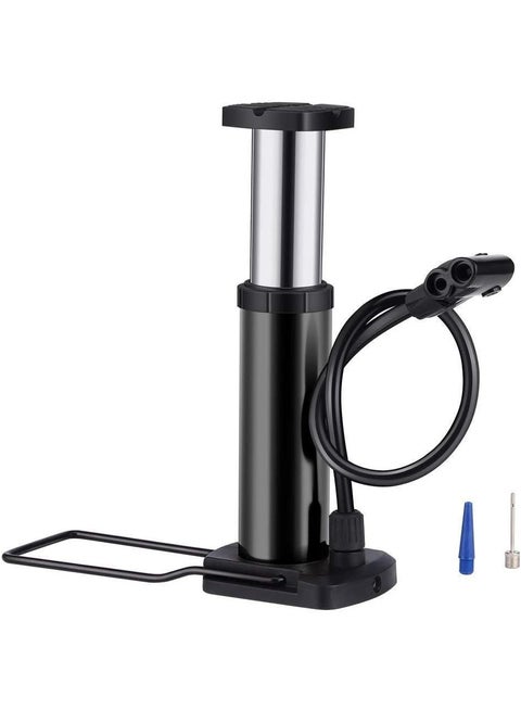 مضخة هواء يدوية متعددة الاستخدامات مع خرطوم وفوهات