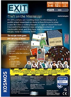 Thames & Kosmos Exit Theft On The Mississippi ; Escape Room Game In A Box; Exit The Game A Kosmos Game ; Family Friendly Cardbased Athome Escape Room Experience For 1 To 4 Players Ages 12+  - Image 2