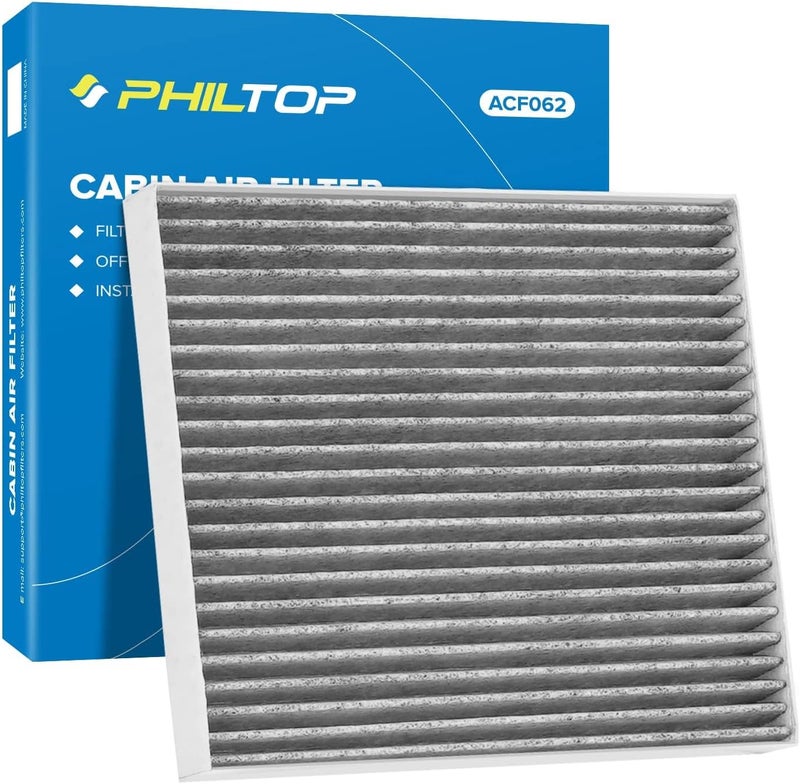 PHILTOP فلتر هواء المقصورة، بديل لمستنج 2005-2014، فلتر هواء مقصورة متميز ACF062 (CF10370) مع كربون نشط - Image 1
