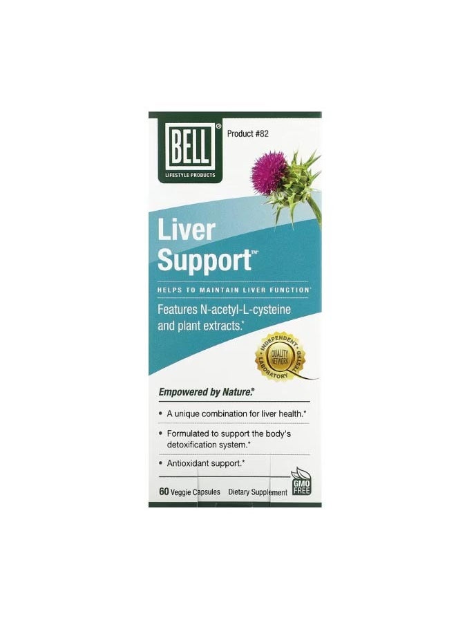 Bell Lifestyle Liver Support 60 Veggie Capsules  - Image 1