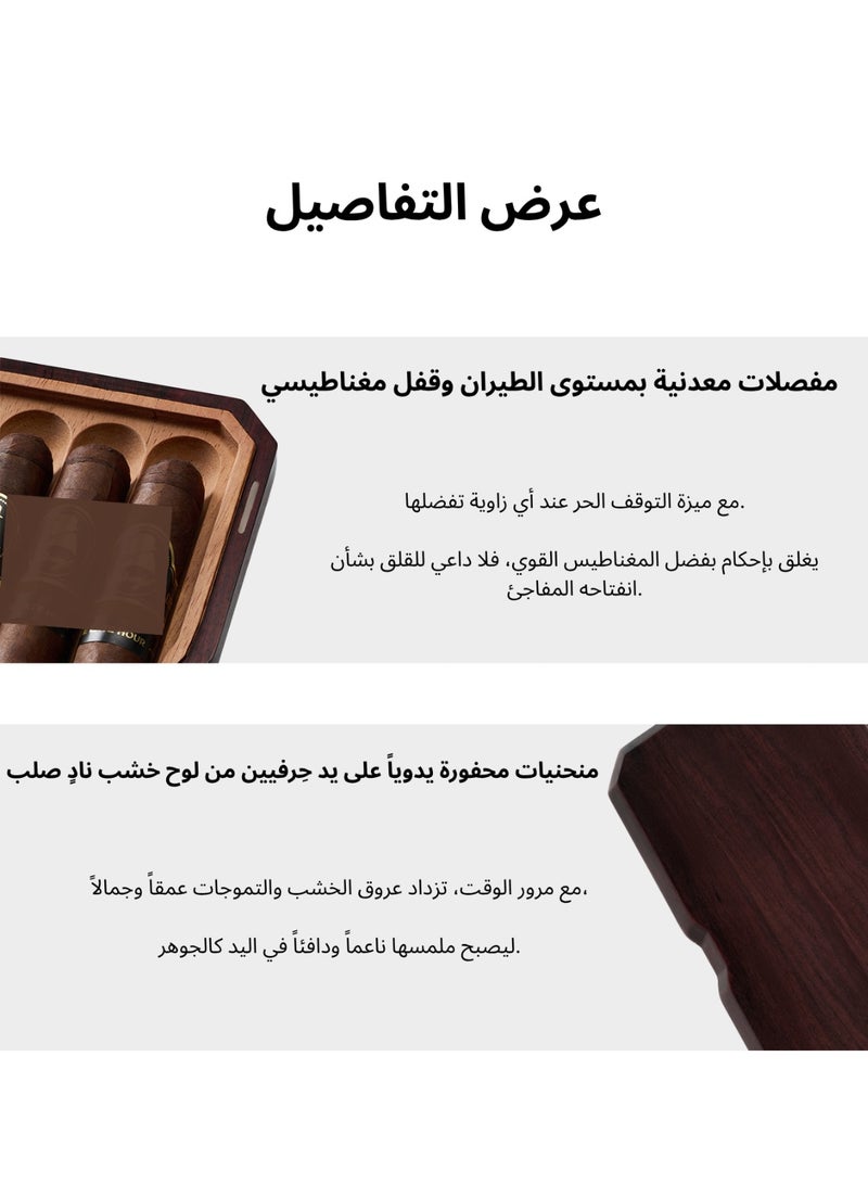 SikarInfuse Rock – cigar Travel Case | Luxury Hardwood Case Lined with Spanish Cedar - Image 3