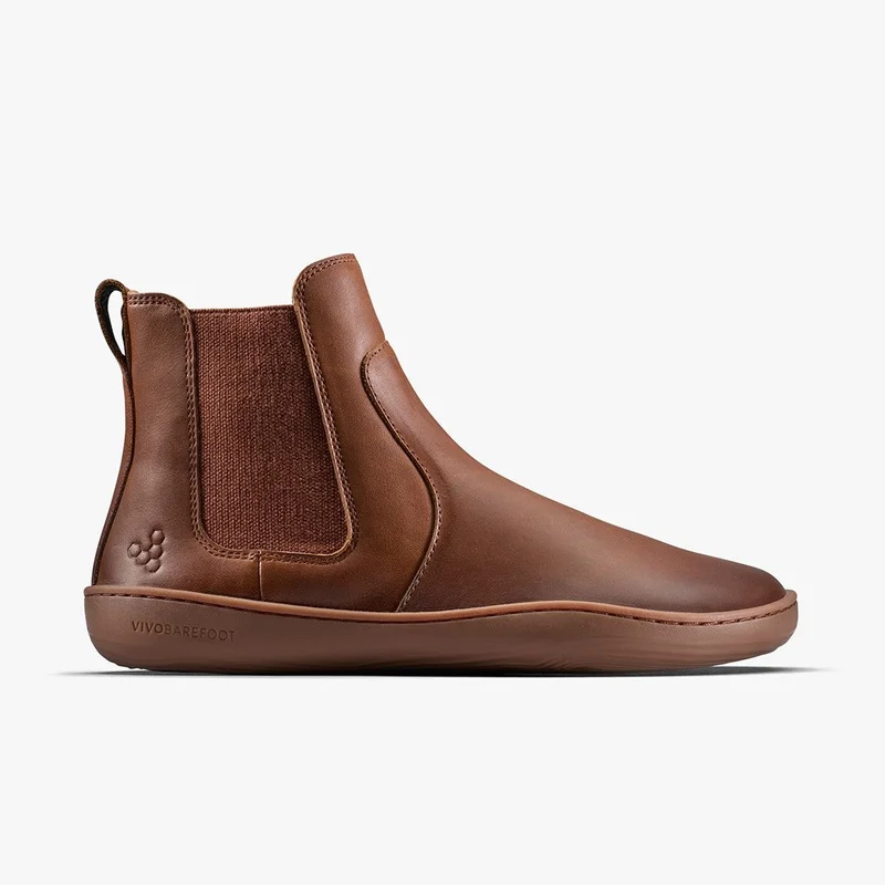 Vivobarefoot Sensus Chelsea Dark Casual Everyday Shoe Tan