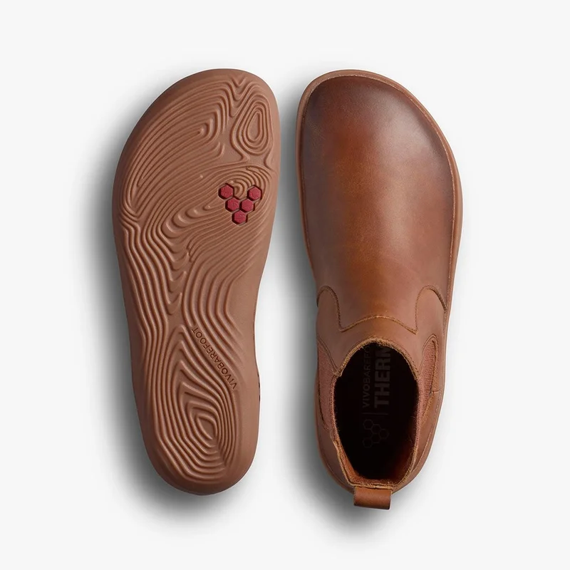 Vivobarefoot Sensus Chelsea Dark Casual Everyday Shoe Tan