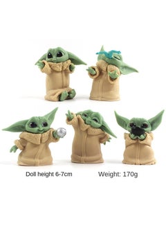 General 5 Pcs Star Wars Master Yoda Baby Cartoon Toy Set Best Gift for Kids Adults Fans Children's Day Gift  - Image 1