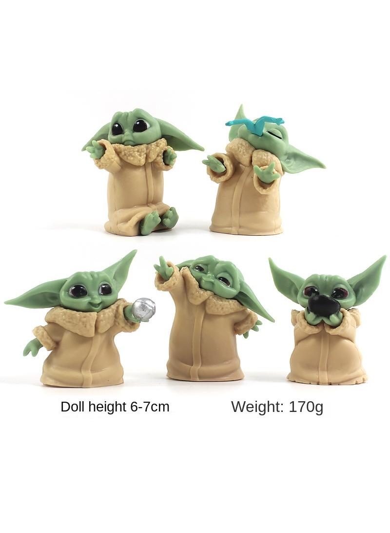 general 5 Pcs Star Wars Master Yoda Baby Cartoon Toy Set Best Gift for Kids Adults Fans Children's Day Gift - Image 1