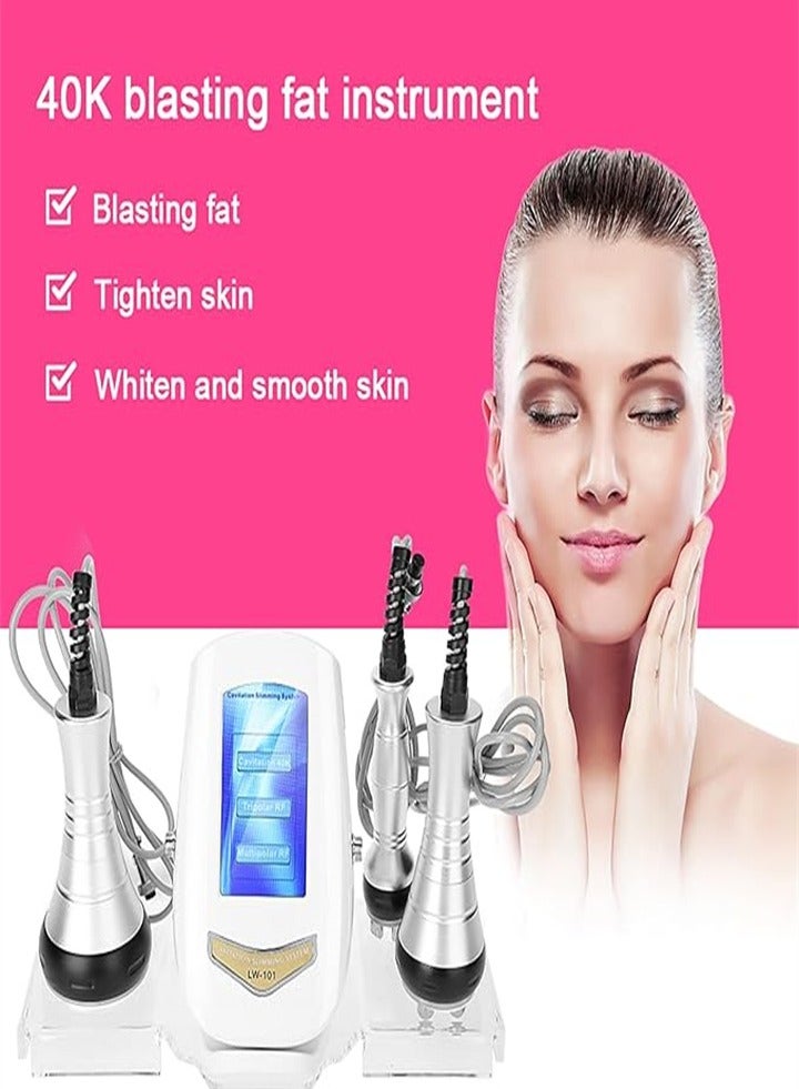 3 in 1 Slimming Machine, 40K Fat Removal RF Beauty Machine with 3 Massage Heads, Body Shaping Machine for Face, Arms, Waist, Abdomen, Legs, Buttocks - Image 2