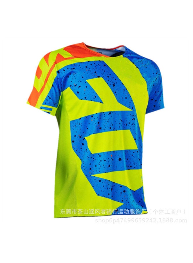 Fox New Product Quick-drying Downhill Clothing Outdoor Cycling Clothing Short-sleeved T-shirt Men's Summer Mountain Bike Racing Sportswear Customized