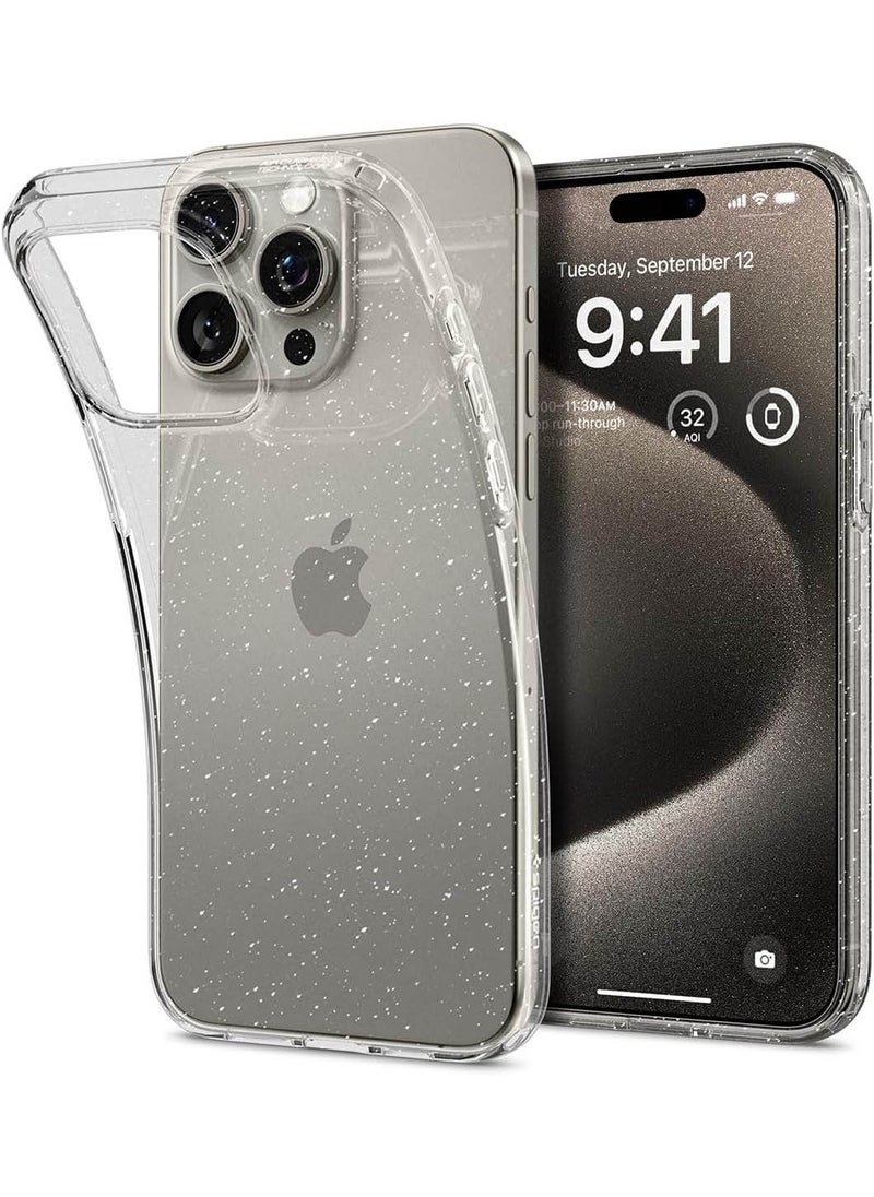 Spigen Liquid Crystal Glitter for iPhone 15 Pro Max Case Cover - Crystal Quartz 