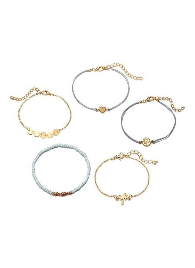 NIBEMINENT - 5-Piece Map Love Fashion Bracelets - Image 1