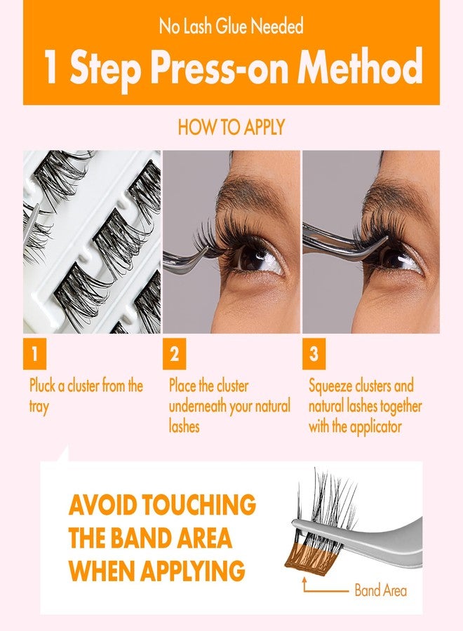 i.Envy i-ENVY Press&Go Lash Applicator Tool, Nonstick Cluster Eyelash Tweezers for Quick & Easy False Lash Application, Lightweight Curved Angled Tip & Comfort Grip for Precise DIY Extension - Image 5