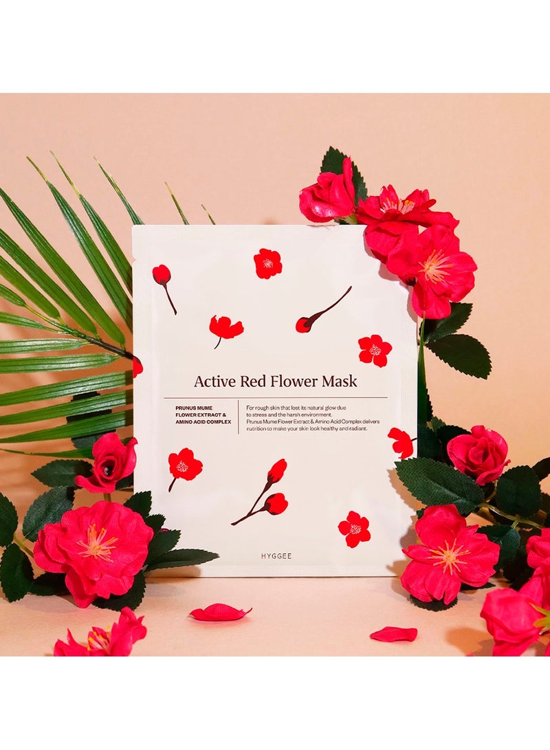Hyggee Active Red Flower Mask for All Skin Types 1unit - Image 2