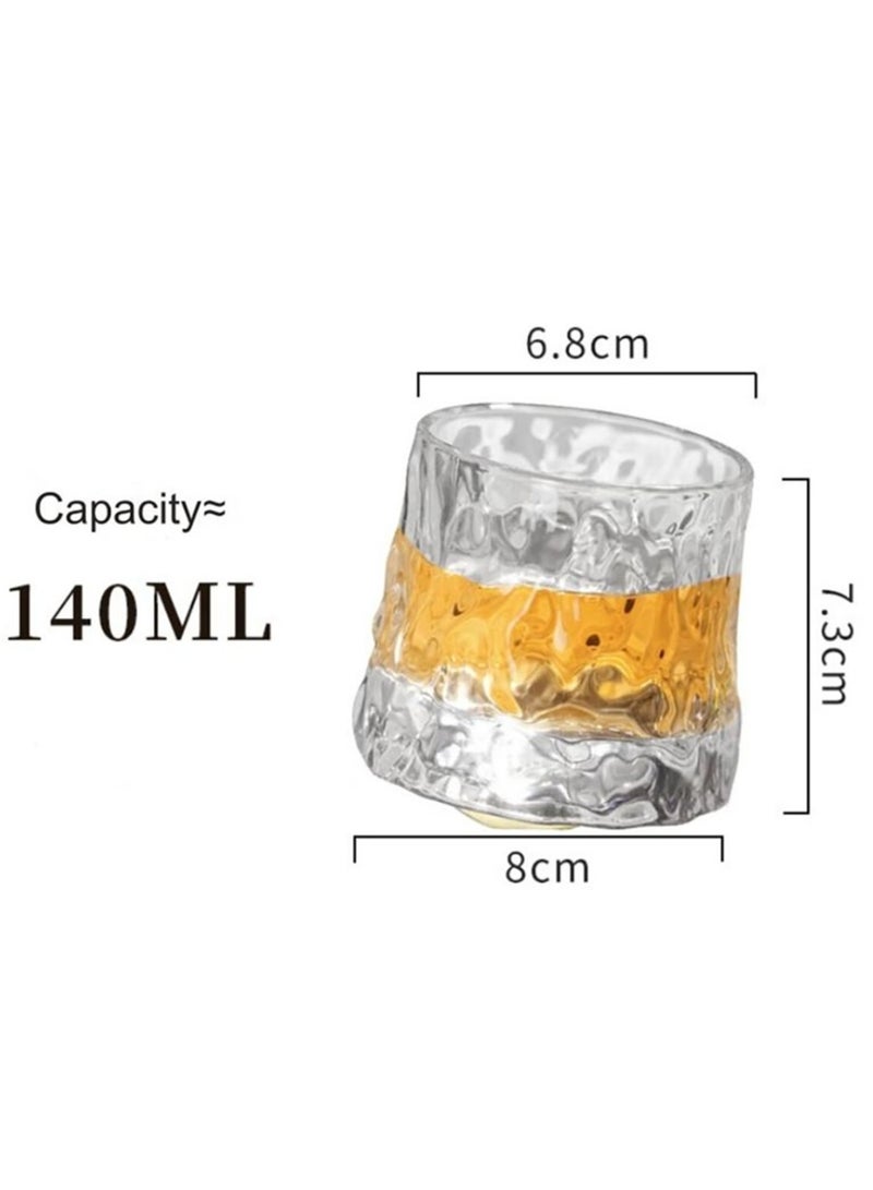 Jingke Wine Glass, Beer Whiskey Glass, Glass Water Cup,Spinning Wine Glass 2 Pack - Image 2