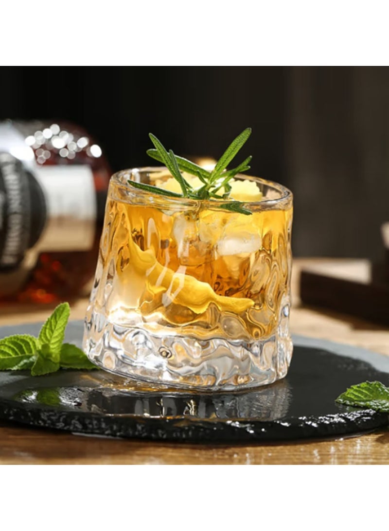 Jingke Wine Glass, Beer Whiskey Glass, Glass Water Cup,Spinning Wine Glass 2 Pack - Image 3