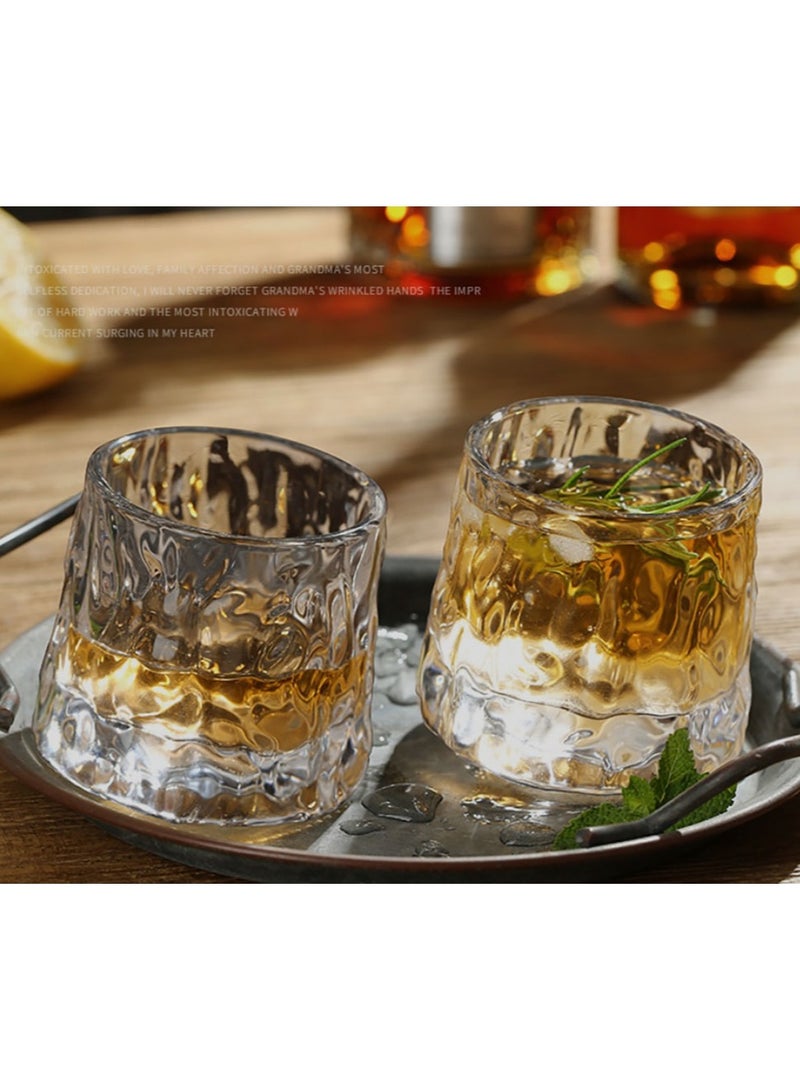 Jingke Wine Glass, Beer Whiskey Glass, Glass Water Cup,Spinning Wine Glass 2 Pack - Image 4