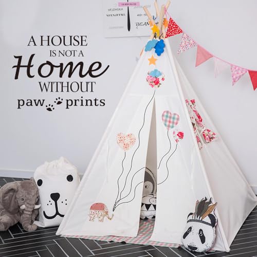MOVANKRO A House is NOT A Home Without paw Prints - Carved Black Vinyl Quote Letters Wall Decal Pets Dog Cat House Kennel Cattery Art Lettering Sticker Home Décor - Image 3
