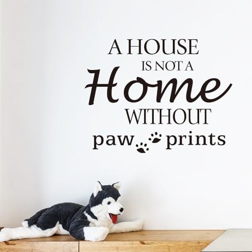 MOVANKRO A House is NOT A Home Without paw Prints - Carved Black Vinyl Quote Letters Wall Decal Pets Dog Cat House Kennel Cattery Art Lettering Sticker Home Décor - Image 5
