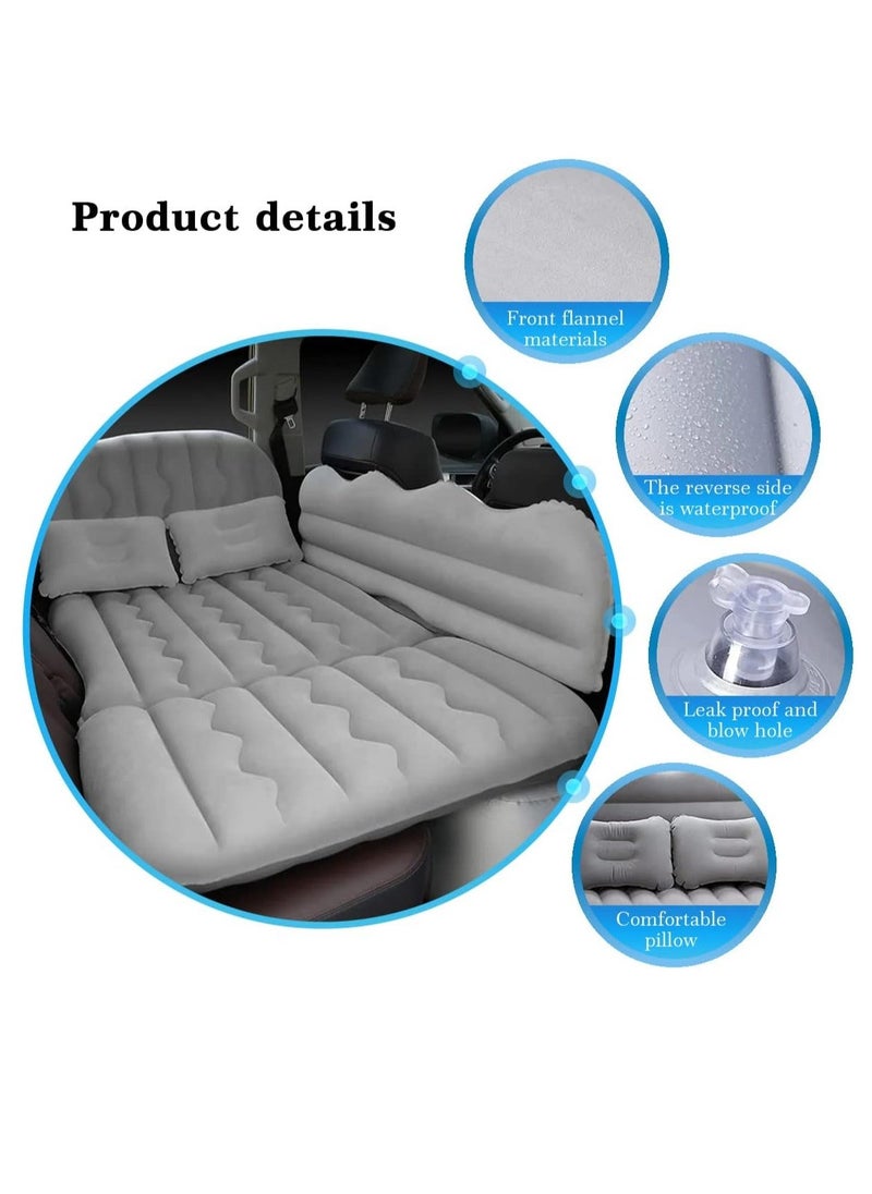 Arabest Car Air Mattress Thickened Inflatable Mattress SUV Trunk Back Seat Car Air Bed with Air-Pump Extended Couch Two Pillows Piers Portable Camping Travel Sleeping Cushion Pad for Home Outdoor Hiking Trip  - Image 3