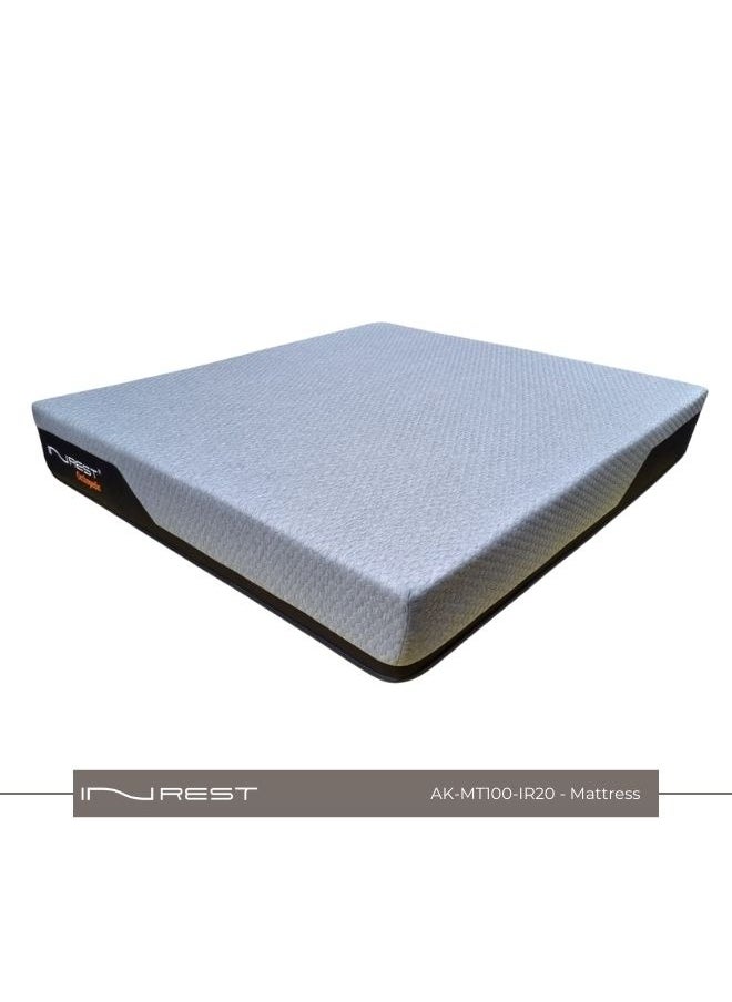 Inrest Home - INREST 20 Medical Mattress - Single Size (100*200 cm), Medium Firmness, 27 cm Height, High Resilience Foam for Body Support and Maximum Comfort, Vibration Isolation, Back and Joint Support, 5-Year Sagging Warranty, Easy Care Design and Durability - Image 1