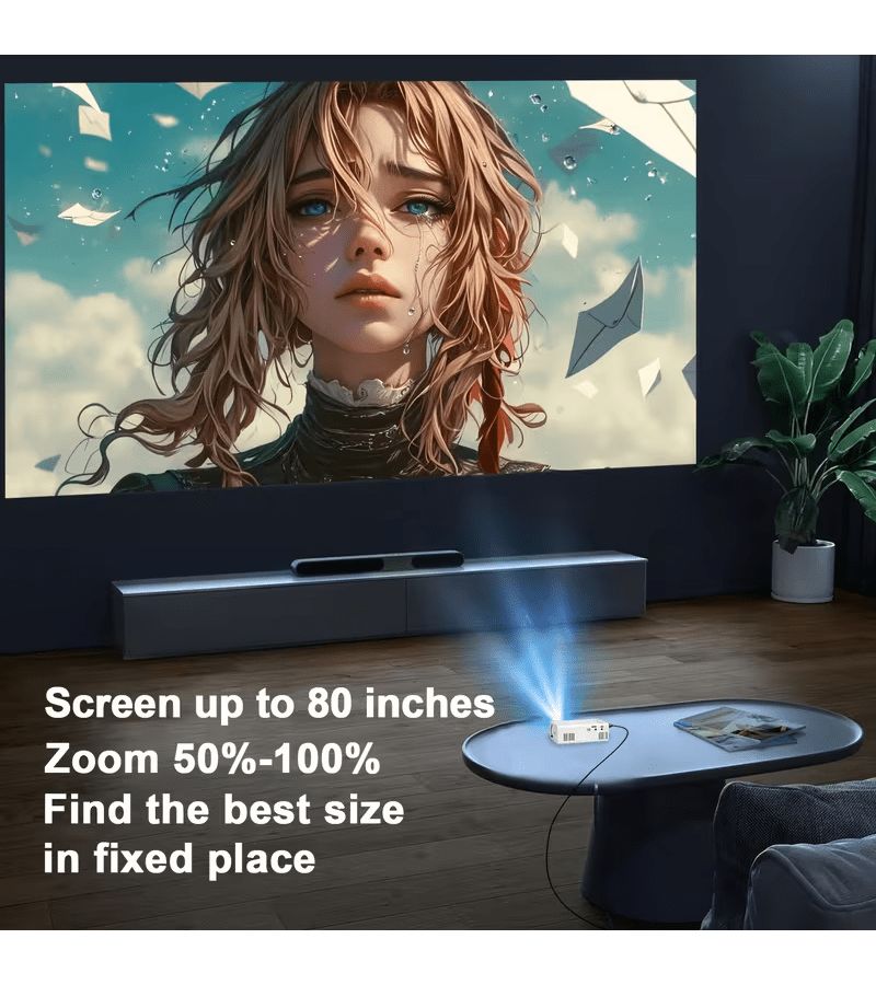 HY600 Portable Mini Projector 180 Degree Rotatable With USB For Home Theater - Image 3