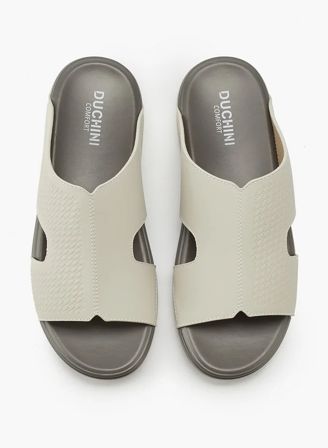 دوتشيني Men's Textured Slip-On Arabic Sandals