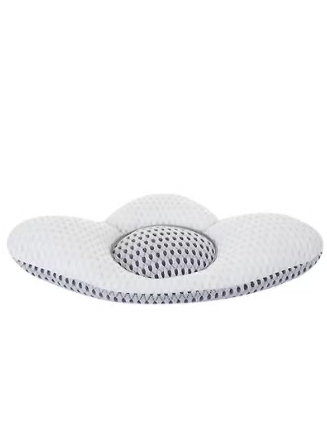 جاجيك Adjustable Height 3D Lower Back Support Pillow for Sleeping – Orthopedic Memory Foam Waist Cushion Designed for Sciatic Pain Relief and Maternity Pregnancy Support – Ergonomic Lumbar Pillow for Back Sleepers Promoting Better Spine Alignment and Comfortable Rest – White, Durable & Breathable  - Image 1