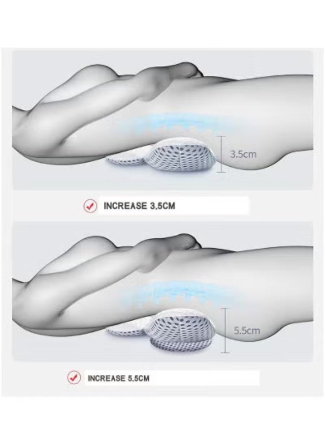 جاجيك Adjustable Height 3D Lower Back Support Pillow for Sleeping – Orthopedic Memory Foam Waist Cushion Designed for Sciatic Pain Relief and Maternity Pregnancy Support – Ergonomic Lumbar Pillow for Back Sleepers Promoting Better Spine Alignment and Comfortable Rest – White, Durable & Breathable  - Image 5