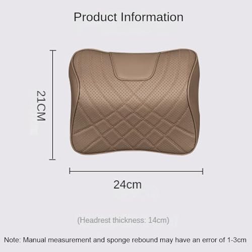 LUNDA Car headrest Soft Nappa Leather Car Neck Pillow For Most Cars, SUV Sedan Fit For Mercedes Benz AMG S-Class W204 W205 W206 W211 W212 W213 W176 W177 W222 GLC CLE CLA Travel Neck Support Pillows（coffee） - Image 2