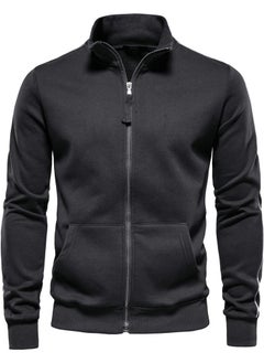 KUYING Zipper Cardigan Stand Up Collar Casual Sports Top  - Image 1