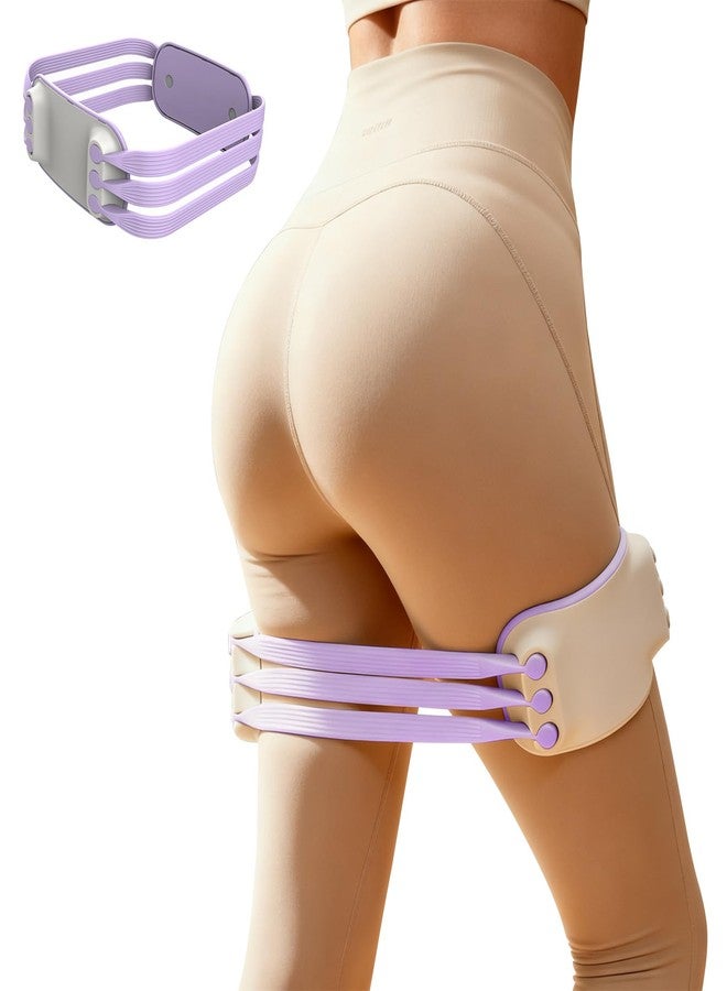 Weyshung Adjustable Booty Resistance Bands with 5-Level, Non-Slip Glute Bands for Women, Wide Resistance Loop Bands for Butt and Leg Exercise, Purple - Image 1