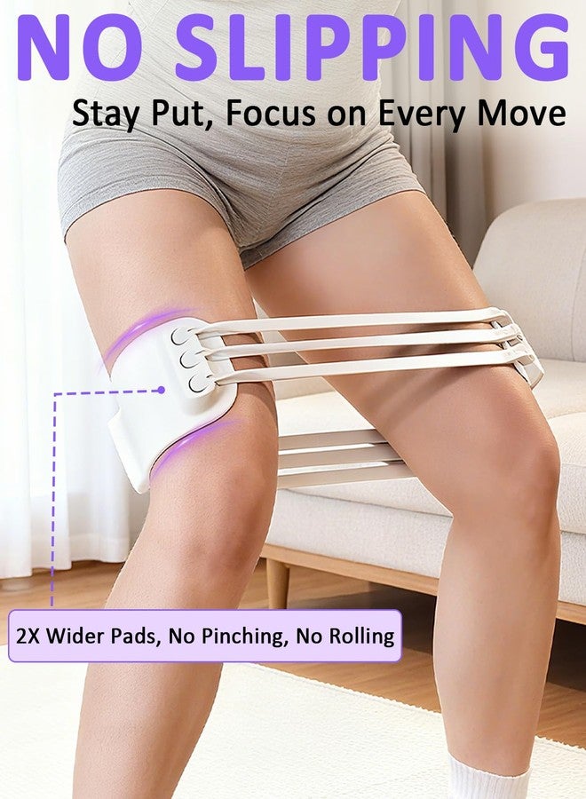 Weyshung Adjustable Booty Resistance Bands with 5-Level, Non-Slip Glute Bands for Women, Wide Resistance Loop Bands for Butt and Leg Exercise, Purple - Image 4