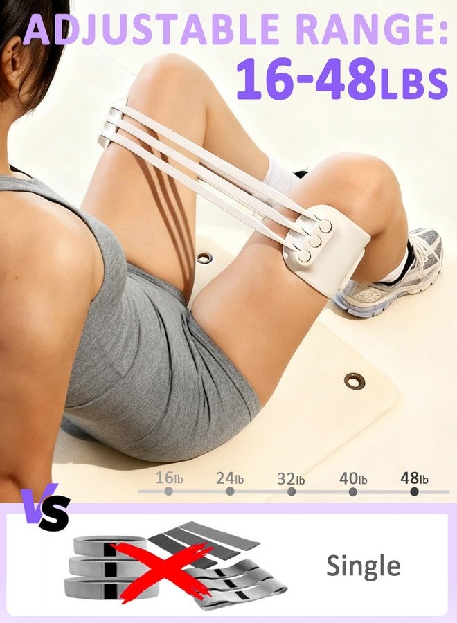 Weyshung Adjustable Booty Resistance Bands with 5-Level, Non-Slip Glute Bands for Women, Wide Resistance Loop Bands for Butt and Leg Exercise, Purple - Image 3