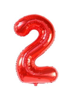 Big Red Number 2 Balloon 40 Inch ; 2Nd Birthday Balloons For Two Fast Birthday Decorations ; 2 Balloon Number For 2Nd Birthday Decorations For Boys ; Plim Plim Birthday Party Supplies